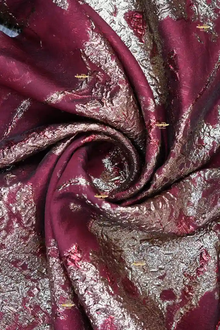 Organza de Soie Piqué au Lamé
