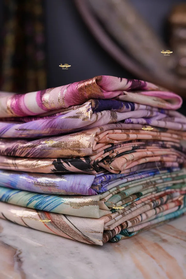 Soie Brochée Lamée Multicolore
