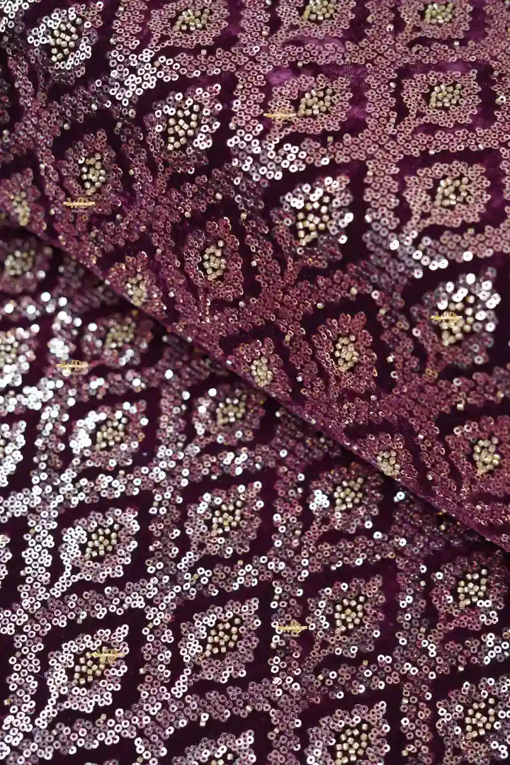 Velours Mobra Pailleté Haute Couture