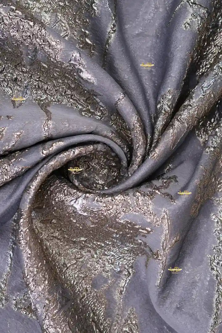 Organza de Soie Piqué au Lamé